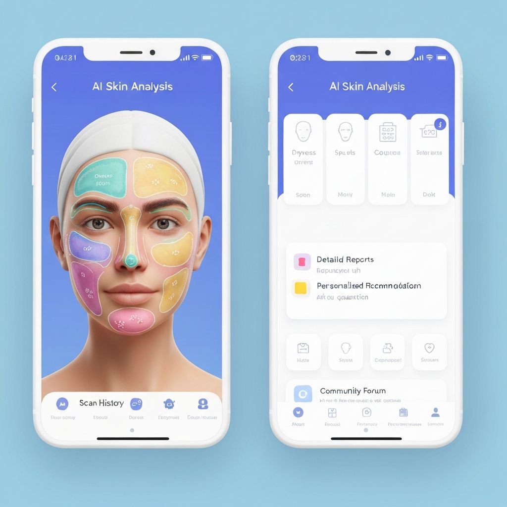 AI skin analysis app concept